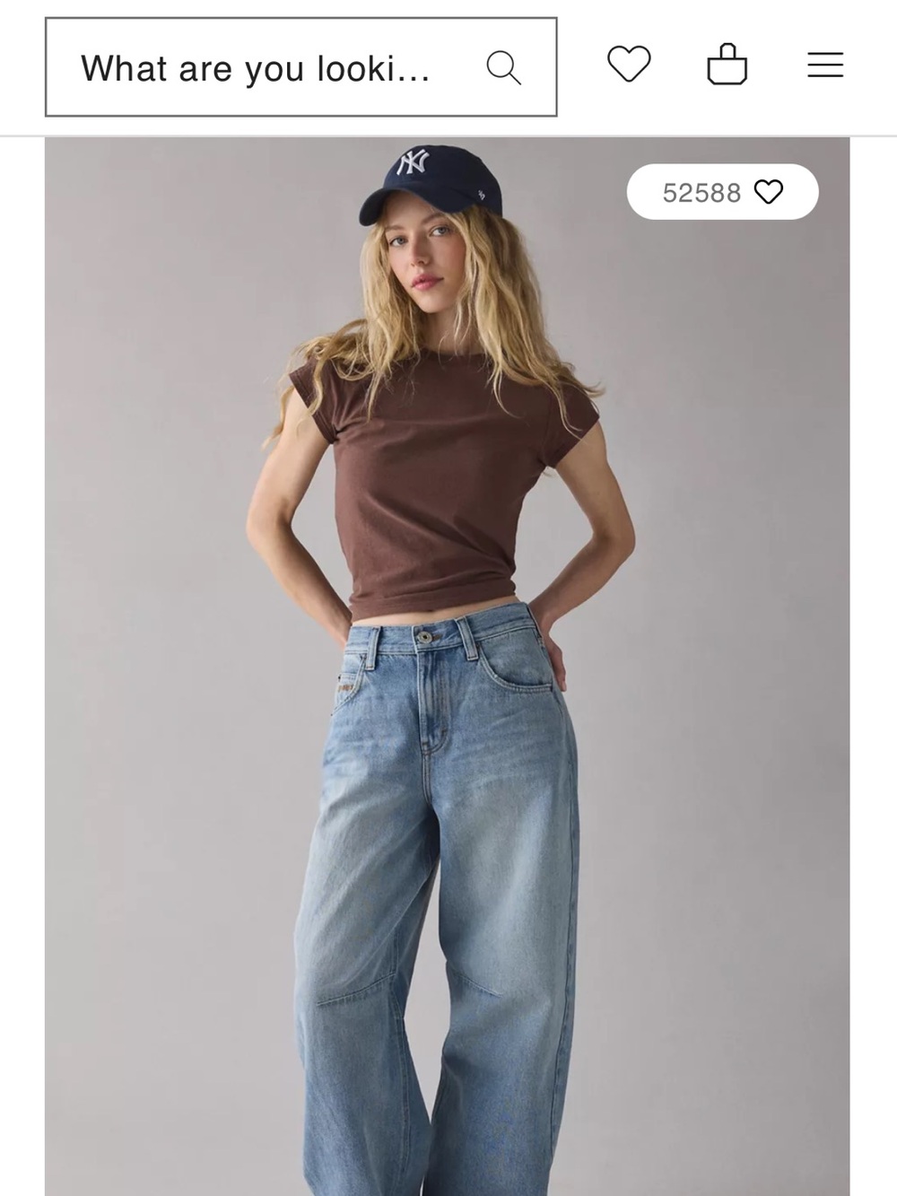 BDG Logan Buckle Baggy Barrel Jean - size 25